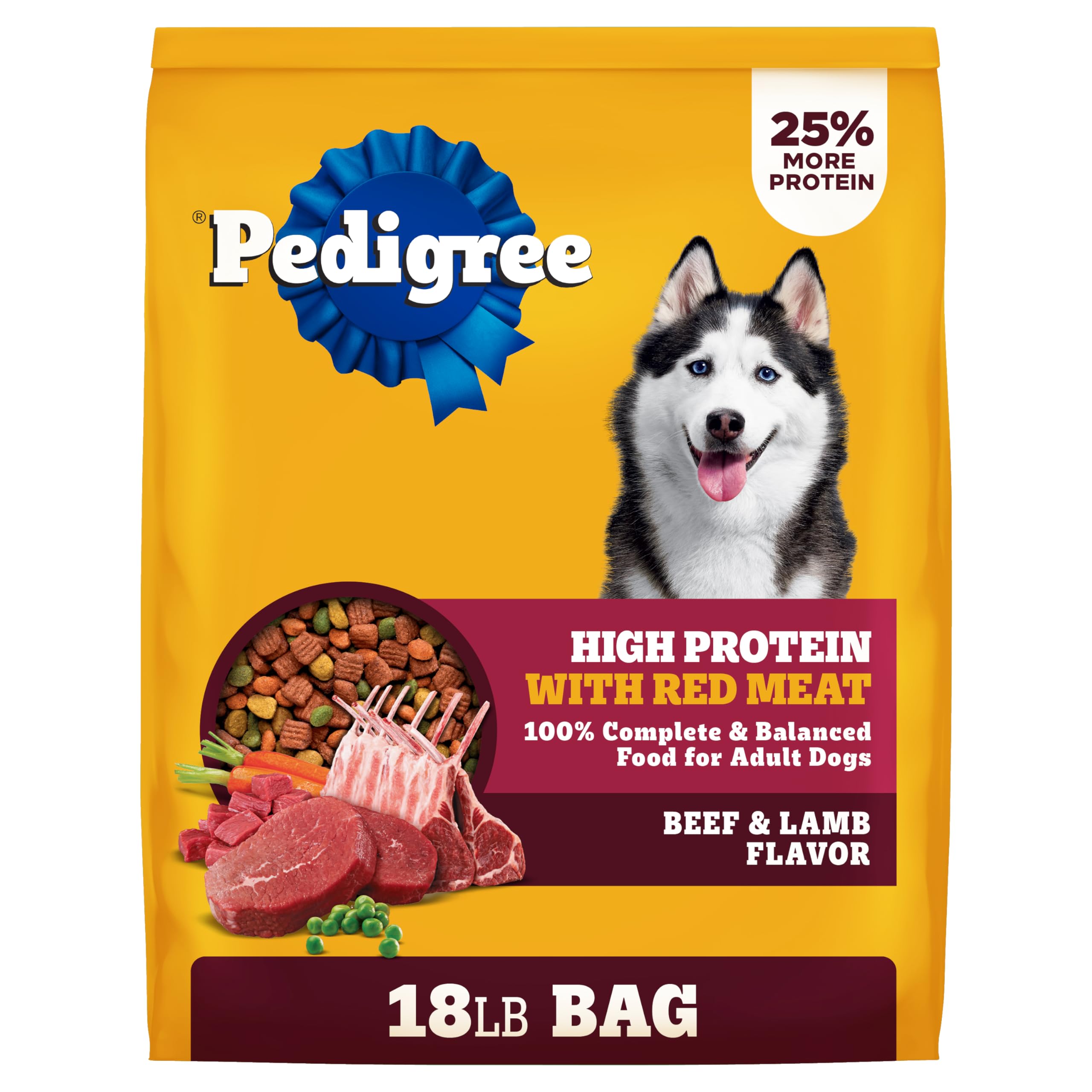 Photo 1 of ***AS IS / NO RETURNS -  FINAL SALE***
***BUNDLED BAG OF  ***
*** EXPIRED*** ***SEVERAL PACKAGES****Pedigree High Protein Adult Dry Dog Food, Beef and Lamb Flavor, 18 lb. Bag