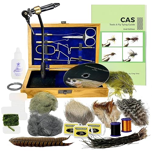 Creative Angler Z797 Wooden Fly Tying Standard Tool Kit, Fly