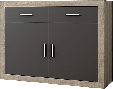 HomeSouth - Mueble Aparador 2 Puertas + 2 cajones, Buffet para Cocina y