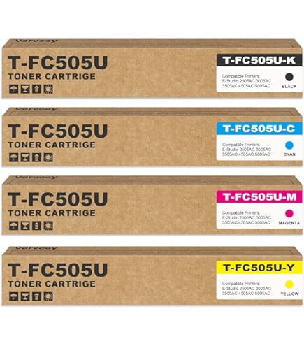 MasaiMara T-FC425U Compatible Toner Cartridges 4-Pack For Toshiba E-STUDIO Printers