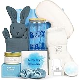 Boy Mom Gifts, New Mom Gift for Women After Birth Pregnancy W Glass Cup | Mama Care Package After Baby Gift for moms To Be Set Box for Expecting Moms new Mommy Essentials