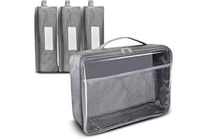 IAMRU Toy Storage Bag, On the Go Toy Storage Organizer, Car Toy Organization Bags, Lego Travel Bag, Activity Bags for kids, Traveling Carrying Case, Storage Organizer (Xlarge 4 pc Grey Bags)