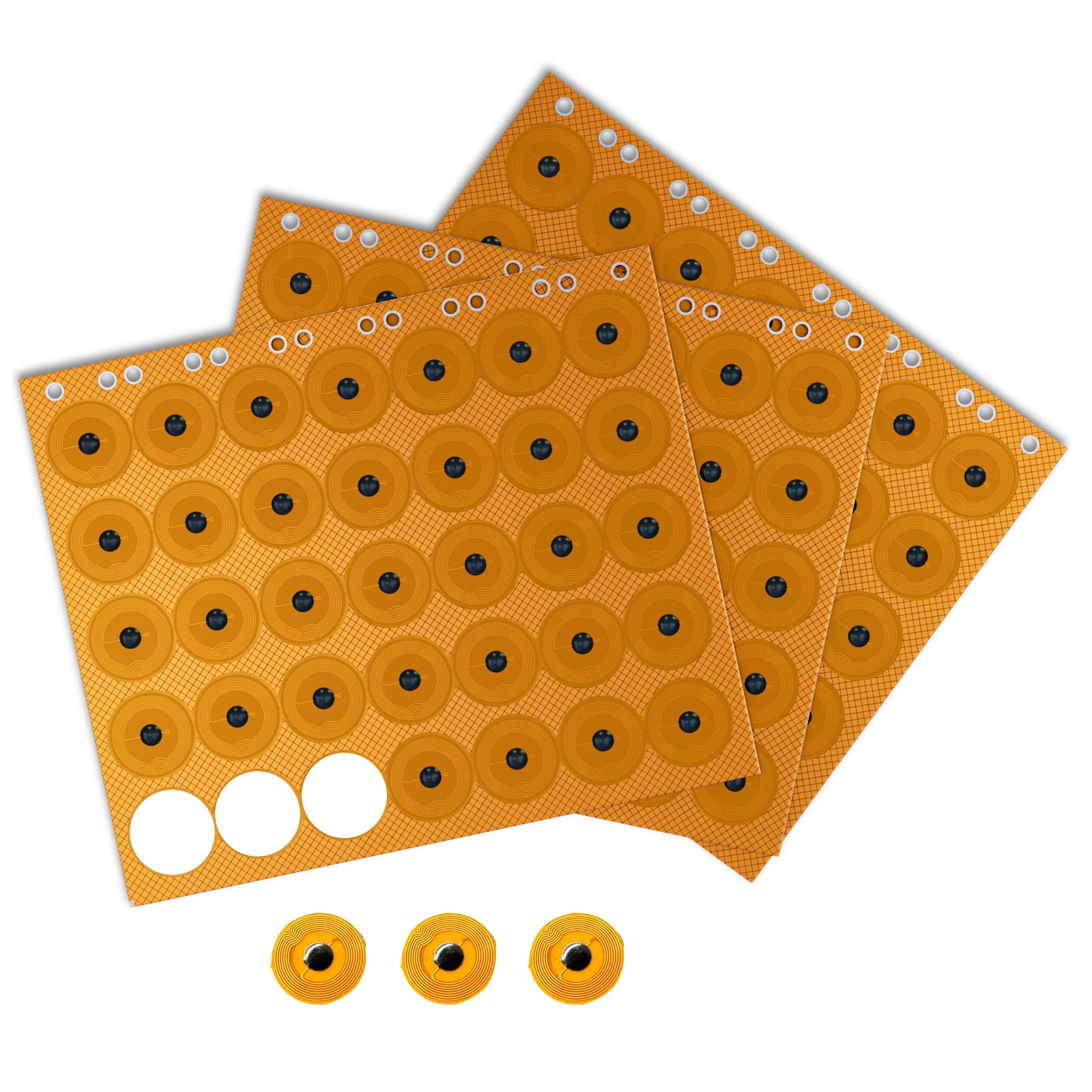 20 PCS NTAG215 FPC NFC Tags - Mini Flexible Smart Nail Stickers, Electronic Programmable RFID Asset Tag for Bluetooth Pairing and Access Control - 10mm Round