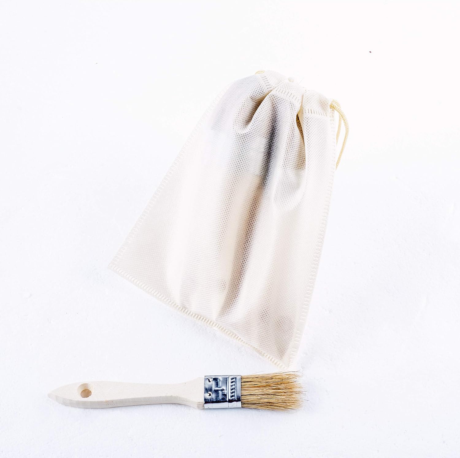 12 Pack of 1 inch Art Supply Chip Paint Brushes with Wood Handles and Paint for Paint, Stains, Glues, Varnishes: Kitchen & Dining