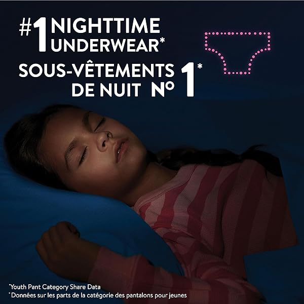 GOODNITES GOODNITES BEDWETTING UNDERWEAR FOR GIRLS, S/M, 44 CT, SIZE 4-GIRL, 44 COUNT
