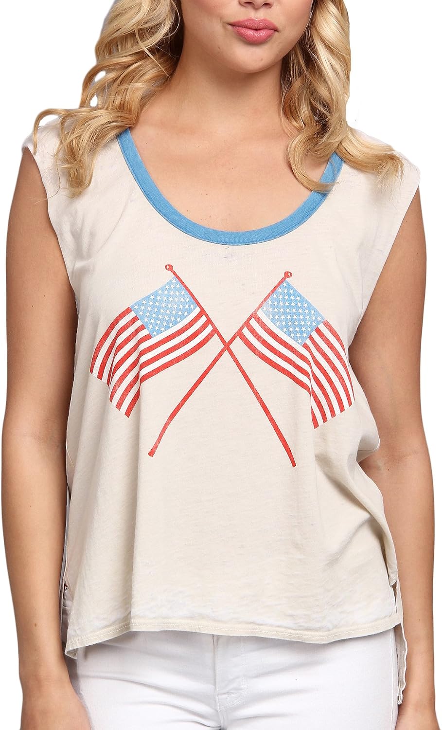 boxy sleeveless t shirt