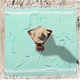 Oversized Turkish Beach Towel Blanket XXL Cotton Sandproof Towels Boho Woven Extra Large Big Sand Free Giant Throw Blankets Huge Quilt XL Picnic Camping Necessities Cloud For Adult Gifts Aqua