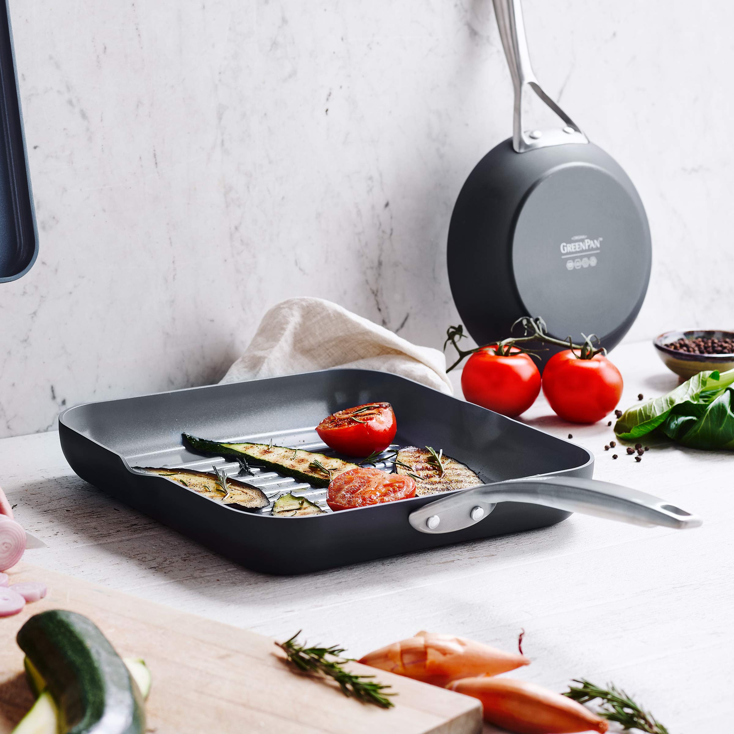 GreenPan Paris Hard Arlo Might Non-Stick Ceramic Square Grill Pan