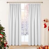 Deconovo Super Soft Room Darkening Curtains 2 Panels Silver Grey W55 x L82 view 9