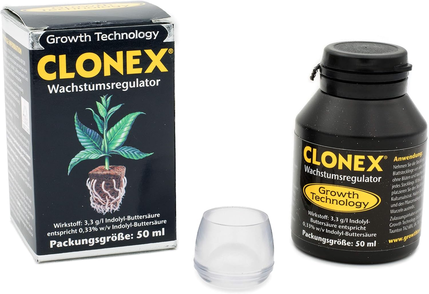 50ml Set mit Gefäß von Tauro - Behältnis zum Eintauchen von Stecklingen (Wurzelhormon, Rooting Gel, Wurzelstimulator) inkl. Gefäß