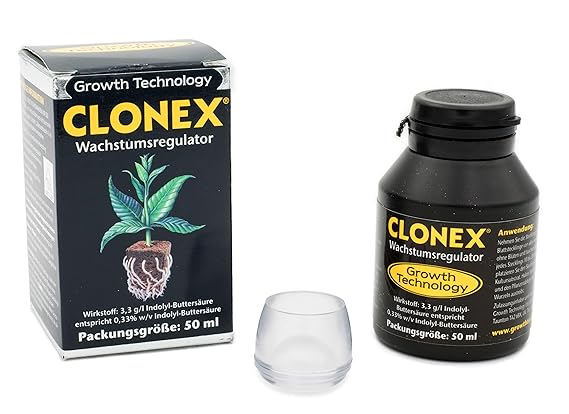 Frommpa Clonex 50ml Set mit Gefäß von Tauro - Behältnis zum Eintauchen von Stecklingen (Wurzelhormon, Rooting Gel, Wurzelstim