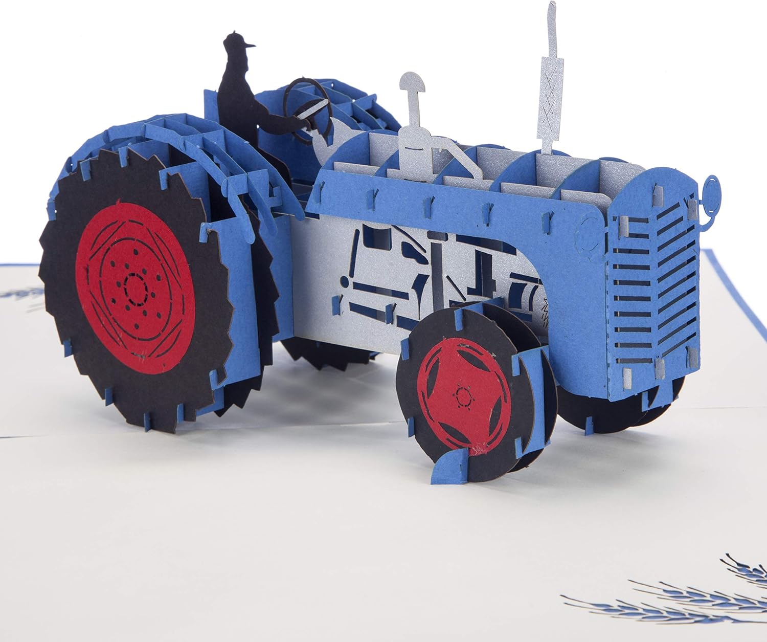 Cardology Blue Vintage Tractor Pop Up Card Blue Tractor Gifts for