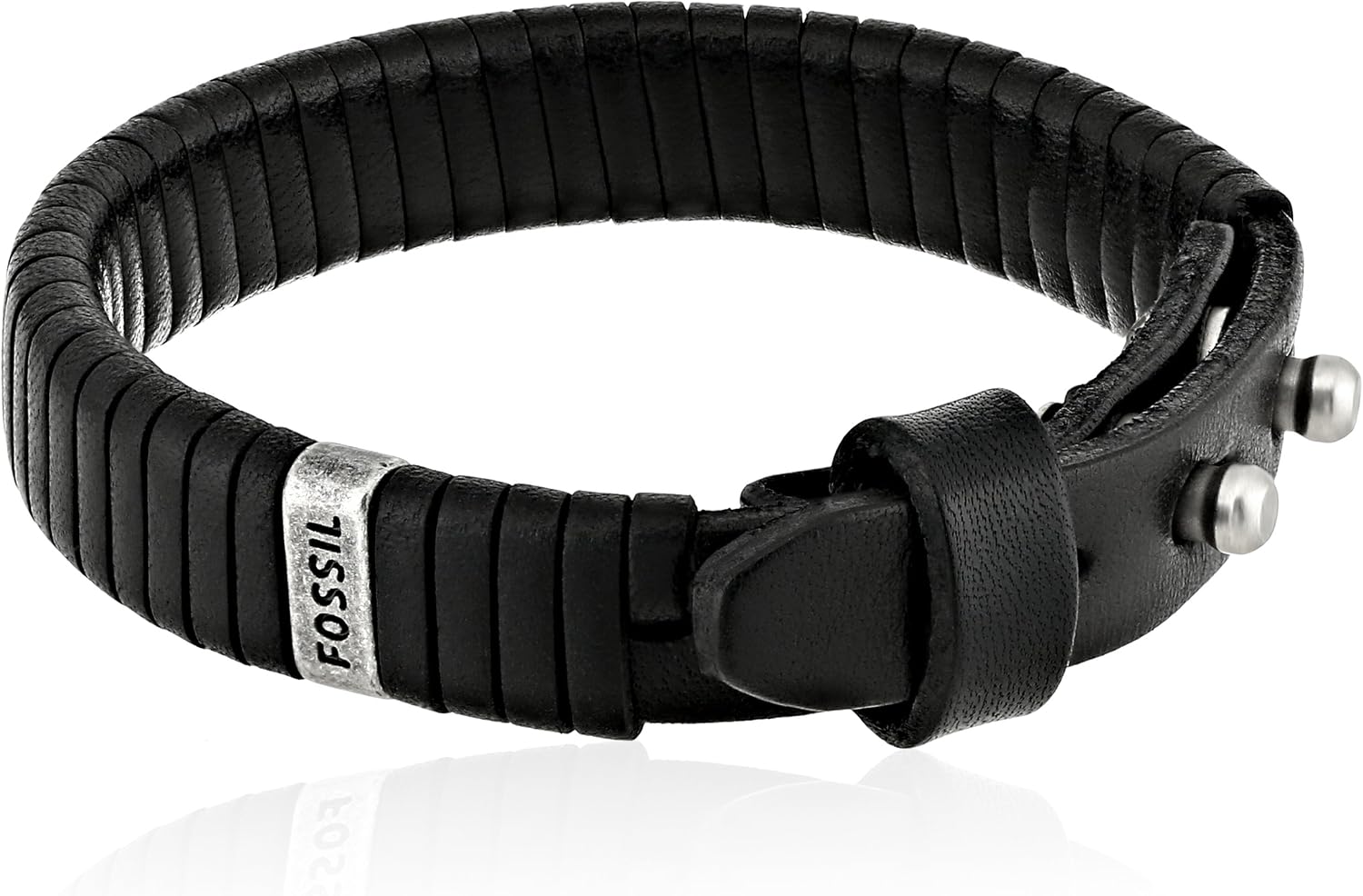 Fossil Black Leather Bracelet Store, 58 