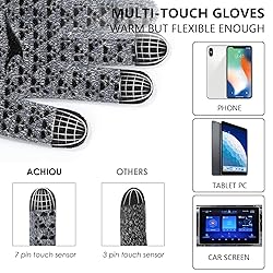 Achiou Winter Gloves, Glove for Men Women, Upgraded