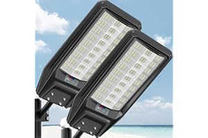 loyoele Solar Street Light Outdoor Waterproof Dusk to Dawn, 9800W Solar Parking Lot Lights Commercial Large Outdoor Flood Light Heavy Duty Solar Power with Motion Sensor for Yard Garden