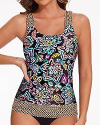Aqua Eve Tankini Tops for Women Swimwear Top Only