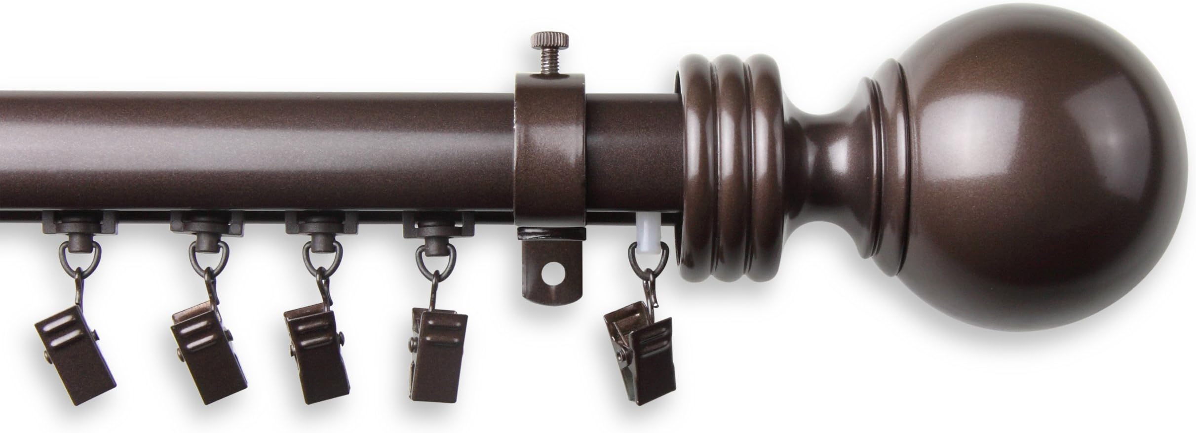 Rod Desyne Sphere Traverse Rod, 48-86 inch, Cocoa