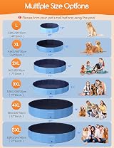 Meowant Foldable Dog Pool XL 63 x 12 Inches Upgrade Thickened PP view 6