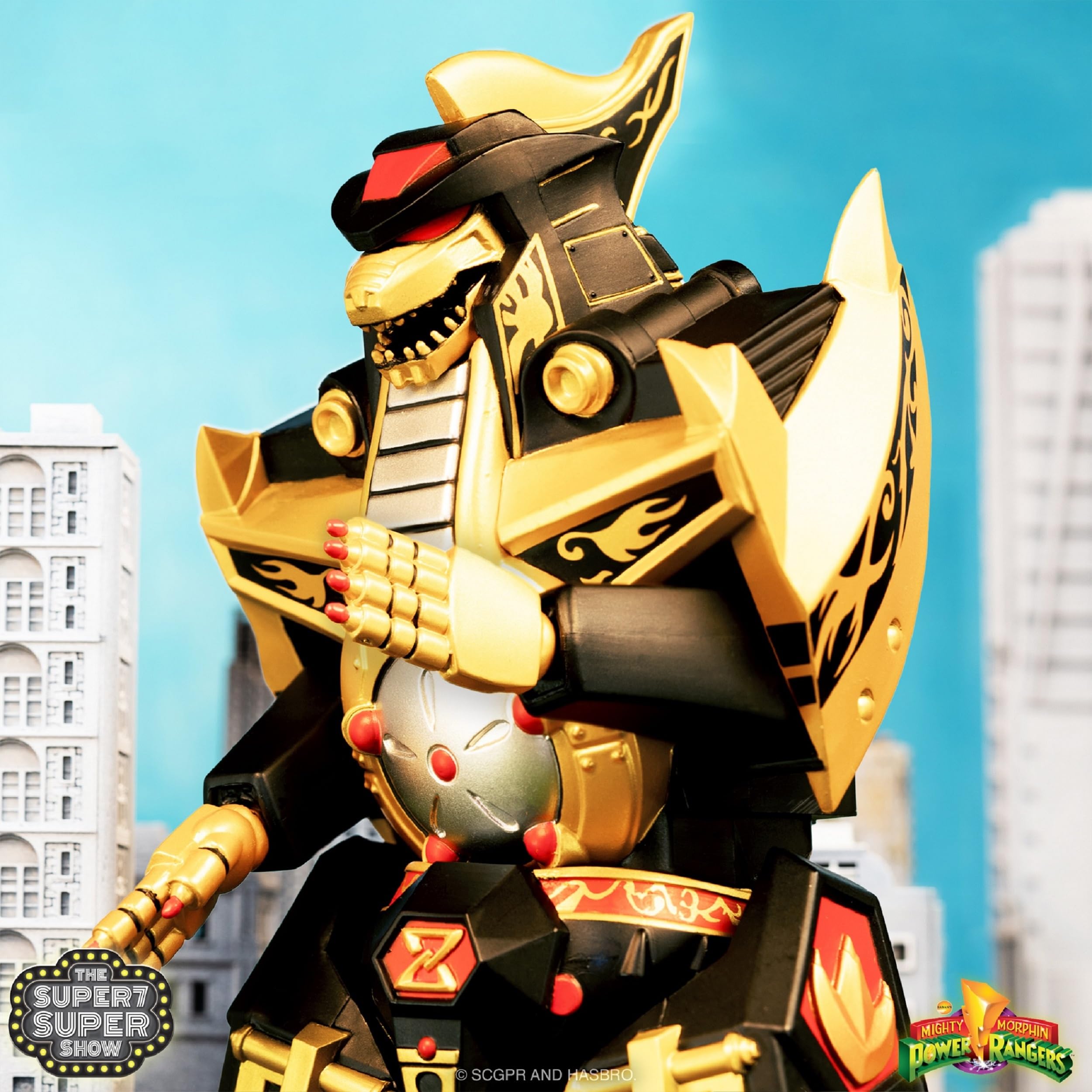 Power Rangers Ultimate Mighty Morphin Figure Dragonzord Super7 Ruined box
