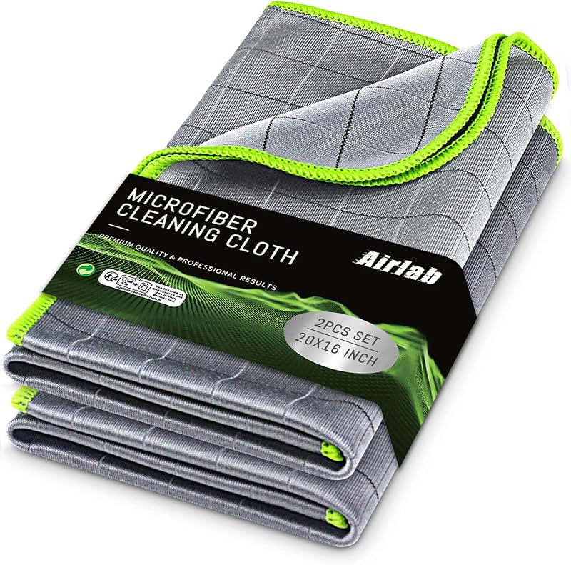 Airlab 2X Thickened Magic Cleaning Cloth 400GSM 50x40cm Carbon Microfibre