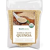 Healthworks Quinoa White Whole Grain Raw Organic (80 Ounces / 5 Pounds) | Protein, Fiber & Iron | Peruvian Origin | Rice & Pasta Substitute
