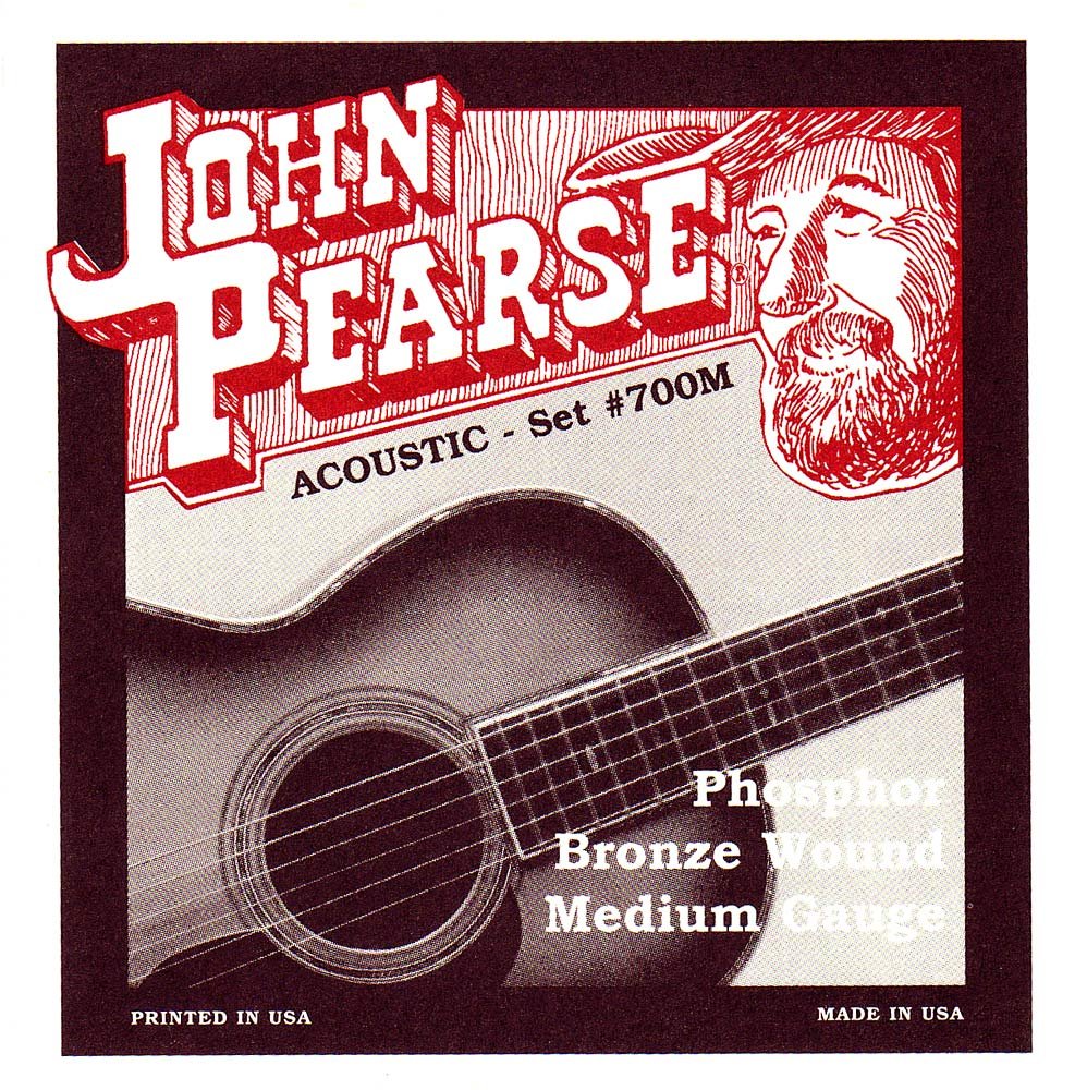 John Pearse Strings® 700M For Acoustic Guitar - Phosphor Bronze Wound - Medium Gauge 13-56