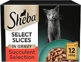 Sheba Select Slices in Gravy 48 x 85 g Pouches Adult Cat Food