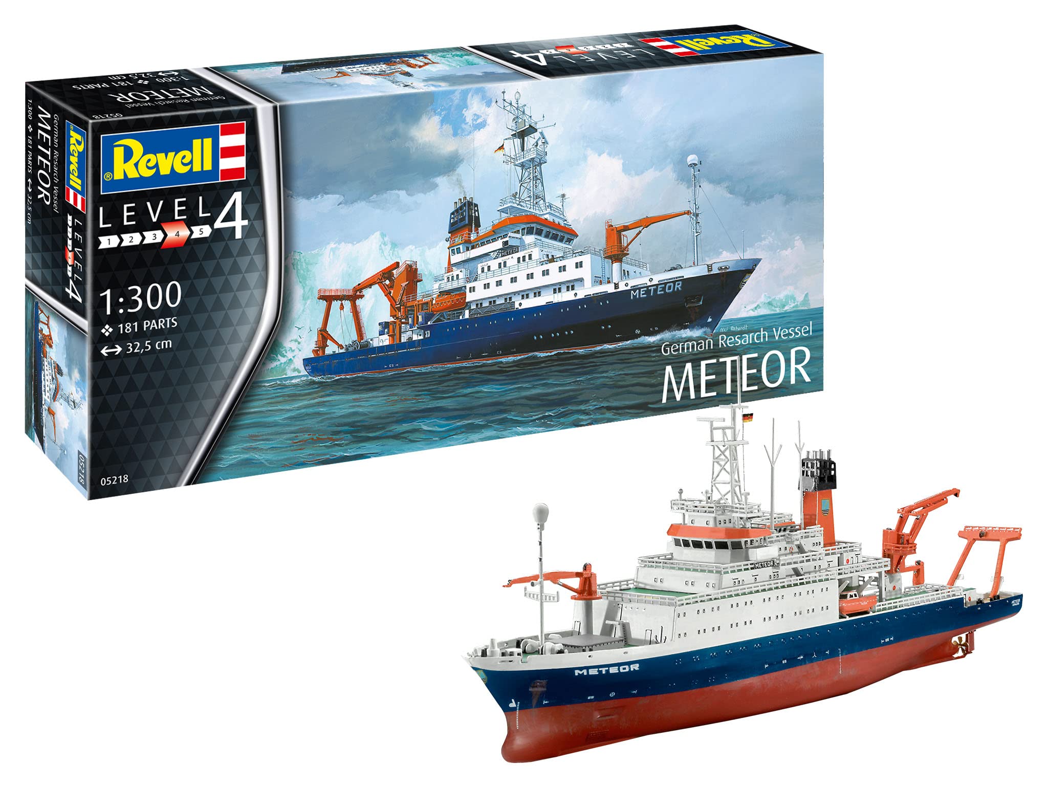 Revell 05218 German Research Vessel Meteor 1:300 Scale Unbuilt/Unpainted Plastic Model Kit