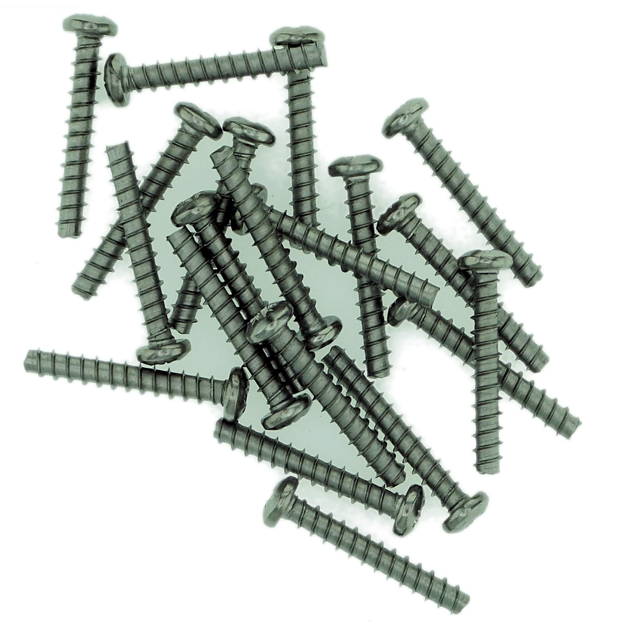D3.5 (3.5mm x 16mm) Pozi Pan Screws for Plastic (Trilobular) - Stainless Steel (A2) (Pack of 20)