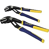 IRWIN VISE-GRIP GrooveLock Pliers Set, Straight Jaw, 2-Piece (1802532) Black, 2-pack (8", 10")