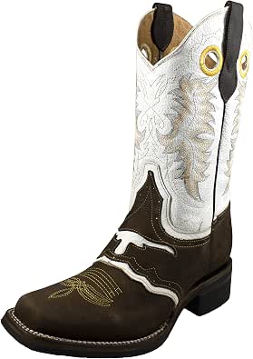 Amazon.com: El General Rodeo - Botas de vaquero para hombre, color  camel/blanco, Marrón, 7.5 : Ropa, Zapatos y Joyería