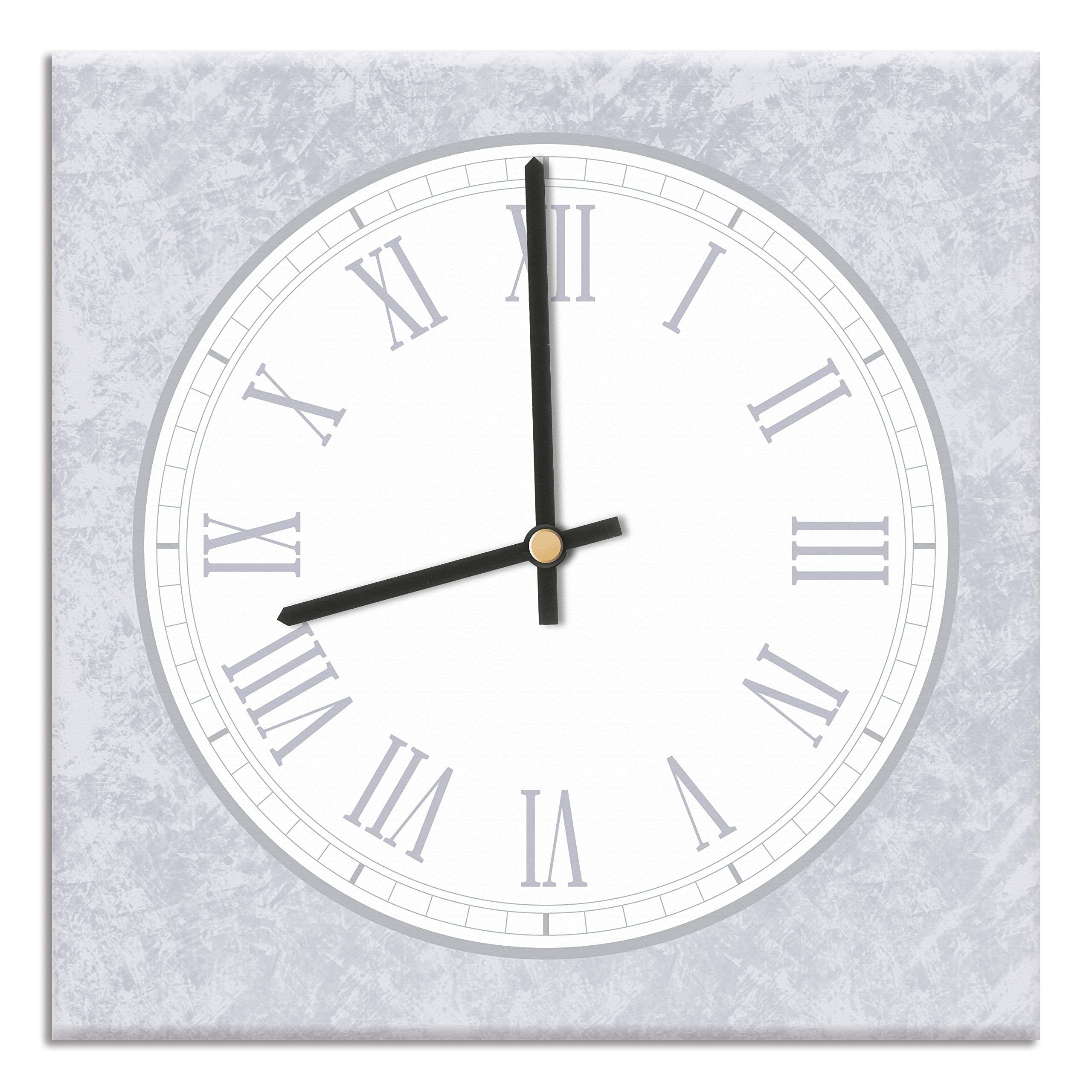 Mareli Shabby wall clock covered with printed matte laminated paper; Suitable for living room, kitchen, office; Silent mechanism