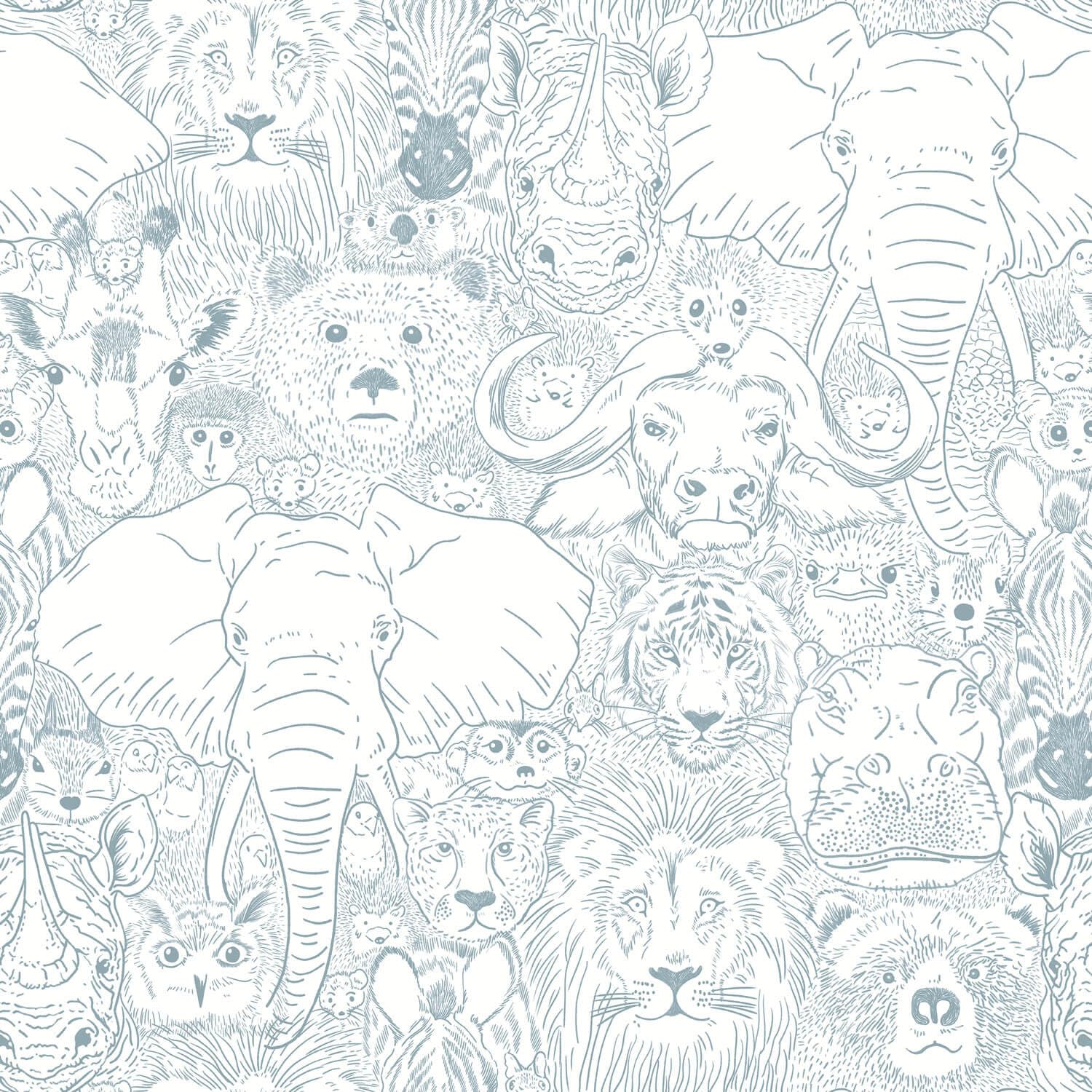 Photo 1 of ***** 2 pack--*******Heroad Peel and Stick Wallpaper Grey Contact Paper 17.3"x78.7" Jungle Animal Wall Paper Removable Self Adhesive Wallpaper for Nursery Bedroom Cabinet Waterproof Decor Vinyl Roll Papel Tapiz Para Pared