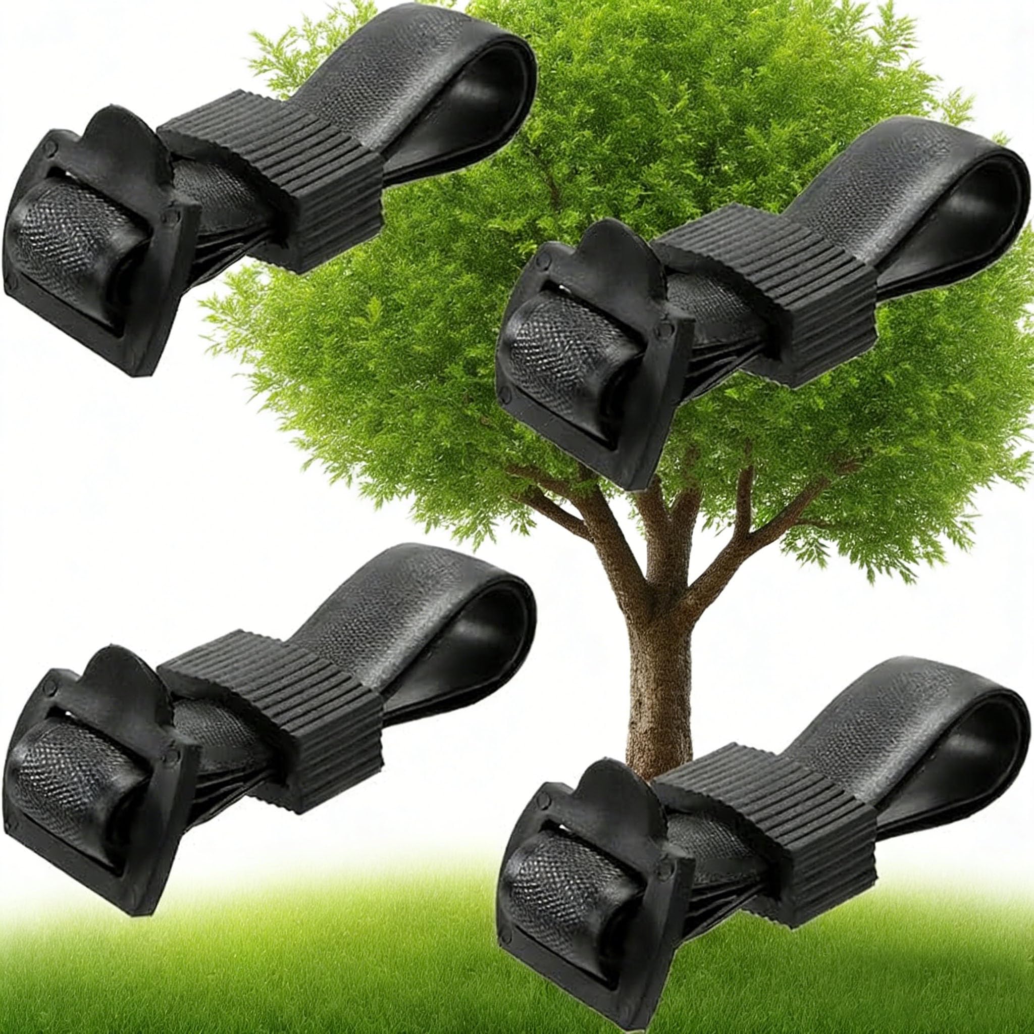 Bettli Tree Ties Straps,4 Pcs Adjustable Tree Ties Heavy Duty Tree Straps Tree Shrub Support Ties Garden Plant Ties for Outdoor Plants (60 X2.4cm)