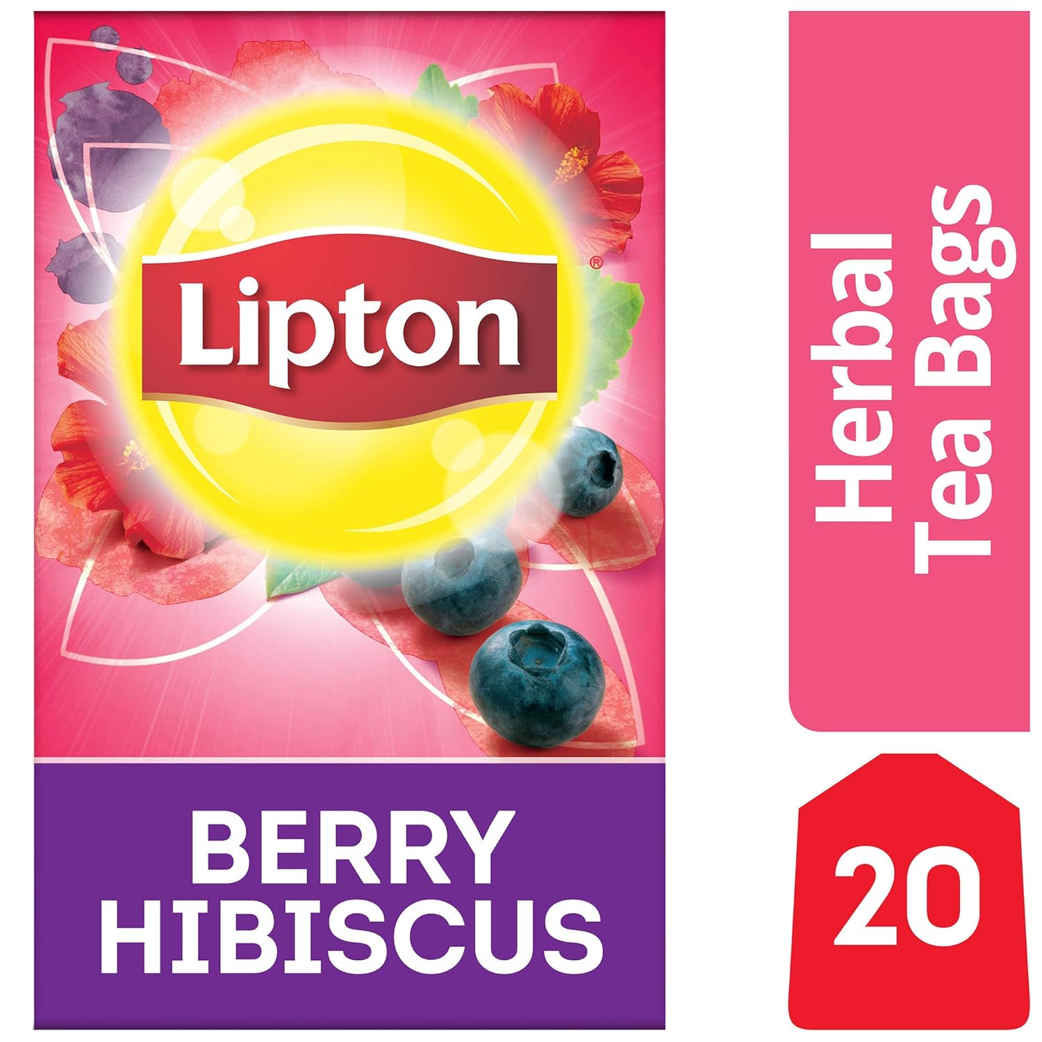 Lipton Herbal Tea Bags, Berry Hibiscus 20 ct eBay
