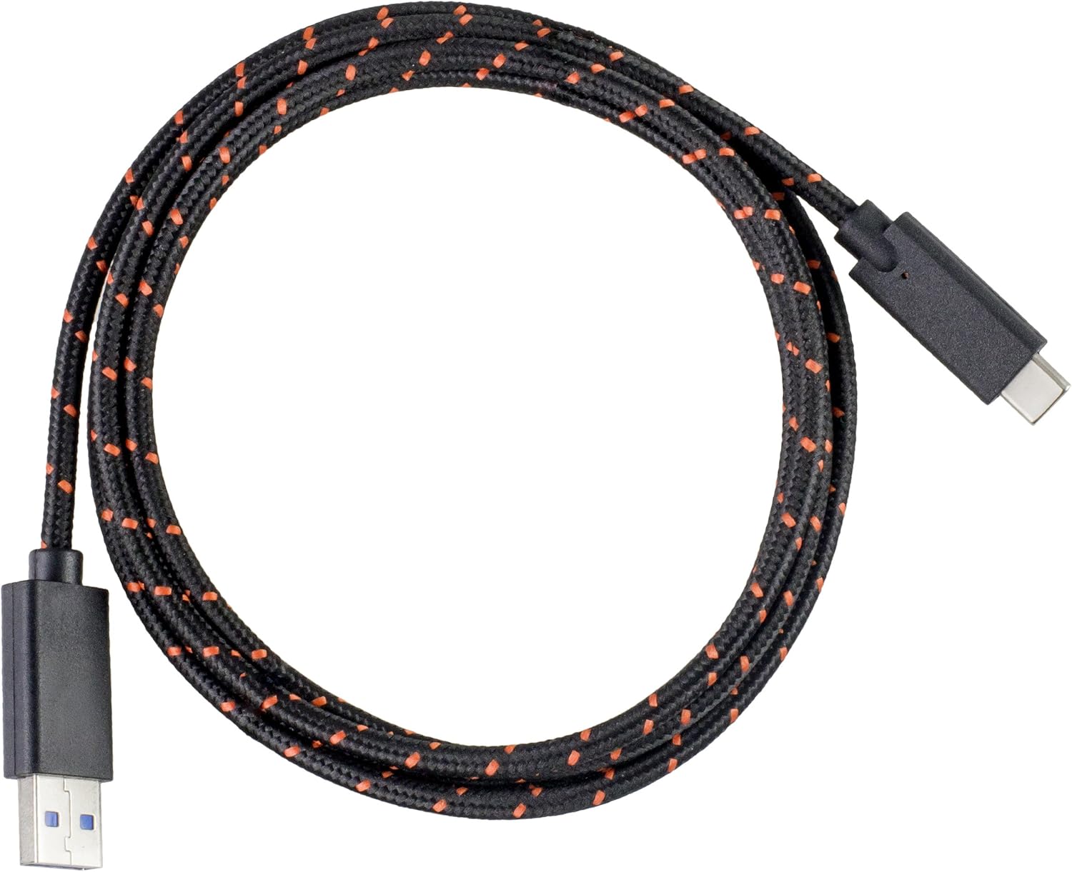 mumbi USB C cable nylon 2 m, USB C Male to USB A Male, Nylon Cable, black, 2 meters - Image 3