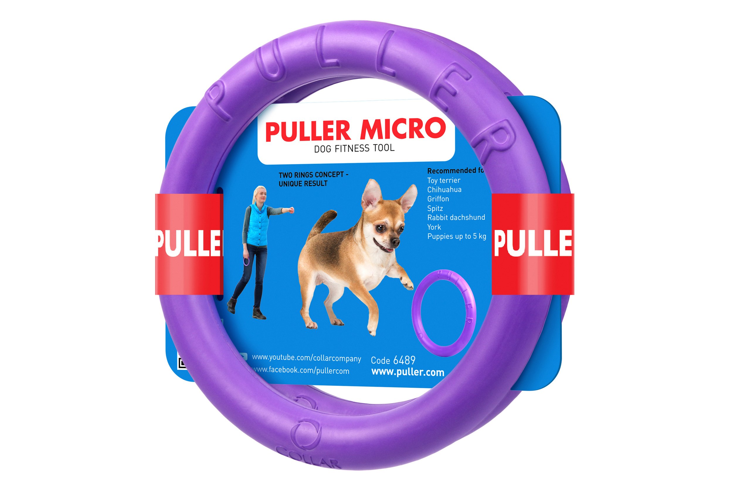 COLLAR PULLER Micro Interactive Dog Toy Fitness Tool Set,purple,12.5 cm/4.72 in