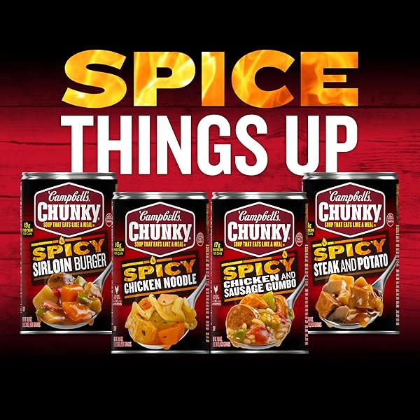 CAMPBELL’S CHUNKY SOUP, SPICY CHICKEN QUESADILLA SOUP, 18.8 OZ CAN