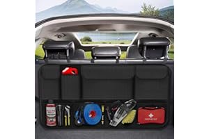 RYHYC Car Trunk Organizer, Large Capacity Trunk Storage Organizer with 8 Pockets, Sturdy Trunk Organizer Car Accessories for SUV/MPV/Truck, 36"×20"