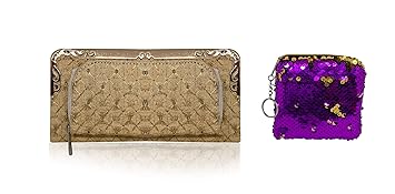 Ekan Party Wear Clutch Ethnic Traditional Embroidery Clutches with Zipper Ladies Purse with Free Coin Pouch Gift for Women 15 Gram Pack of 1