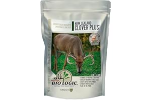 BioLogic New Zealand Clover Plus Chicory Perennial Food Plot Seed, Hardy & Drought Resistant Perennial Blend for Whitetail Deer, Wild Turkey, Upland Birds, 9 lb Bag Plants 1 Acre
