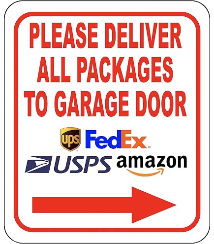 Lieferhinweis-Schild 'Bitte Alle Pakete In Die Veranda Legen' - 21,6 X 25,4 Cm, Wetterfest, Für Amazon, DHL, UPS, Hermes