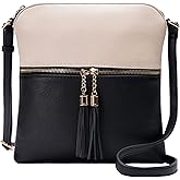 Solene Womens Lightweight Medium Crossbody Purse with Tassel, Perfect Size Crossbody Bags for Daily Use, travel