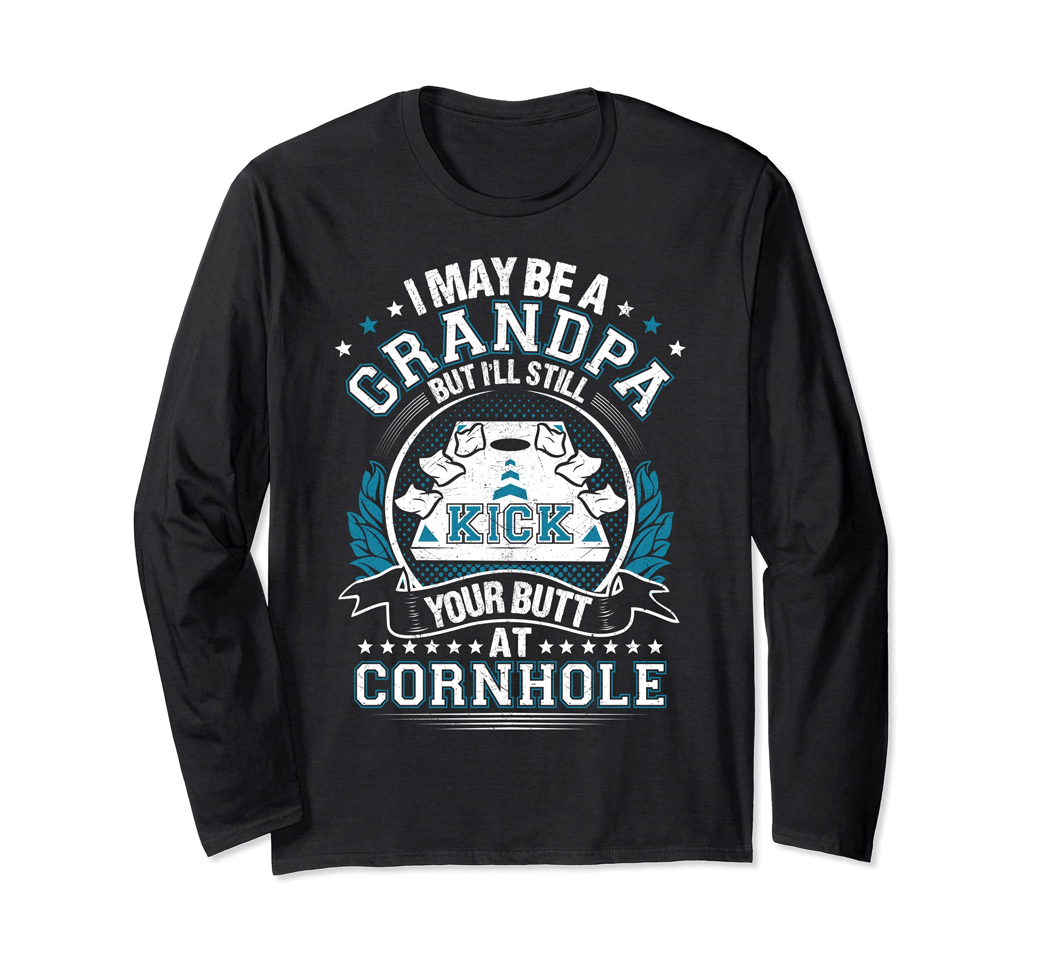 Cornhole Funny Grandpa Cornhole Grandfather Funny Long Sleeve T-Shirt