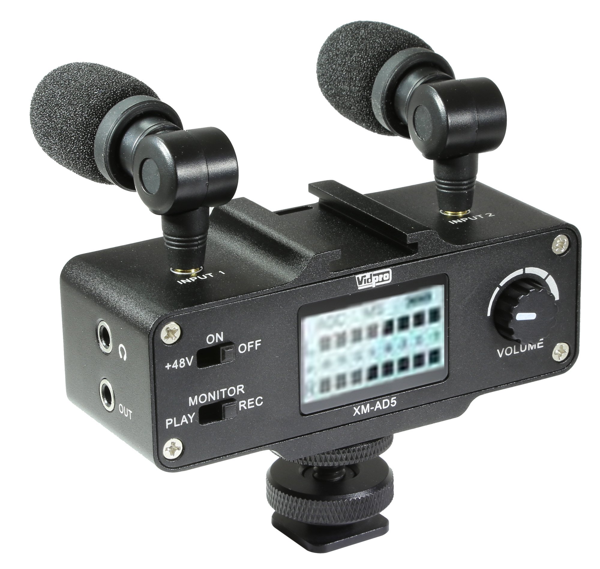 Photo 1 of Vidpro XM-AD5 Mini Pre-Amp Smart Mixer with Dual Condenser Microphones - Designed for DSLR’s, Video Cameras and SmartPhones