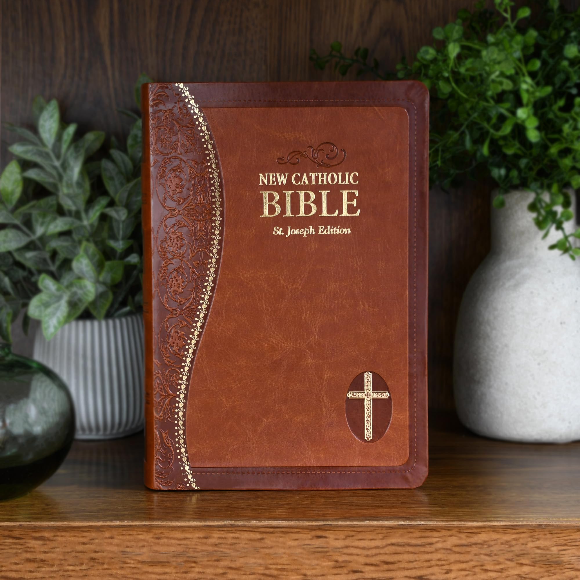NCB New Catholic Bible, Medium Size - Brown (Print, Dura Lux, Imitation Leather, Catholic Edition Gift Bible, Complete Catholic Bible, St. Joseph Edition, Catholic Book Publishing): Holy Bible NCB New Catholic Bible, Medium Size - Brown (Print, Dura Lux, Imitation Leather, Catholic Edition Gift Bible, Complete Catholic Bible, St. Joseph Edition, Catholic Book Publishing): Holy Bible NCB New Cathol