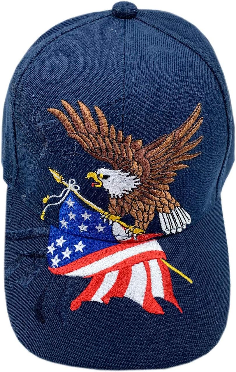 aesthetinc Patriotic American Flag Design Baseball Cap USA 3D Embroidery