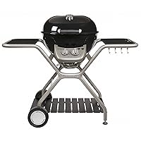  Montreux 570 G Outdoorchef Kugelgrill schwarz XXL 2-flammig Garten ✔ Rollen ✔ Deckel ✔ Seitentische beidseitig ✔ rund ✔ rollbar ✔ stehend grillen ✔ Grillen mit Gas ✔ mit Station ✔ mit Rädern 