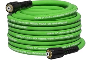 SITIMIMIL® Pressure Washer Hose 50 FT 1/4" 3100 PSI, Kink Resistant & Super Flexible Replacement Hose for Gas & Electric Power Washers, Compatible with M22 14mm, No-Leak Design