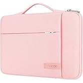 Lacdo 360° Protective 16 Inch Laptop Sleeve Case for 16 Inch HP Lenovo ASUS Acer Dell Laptop/HP Pavilion Envy/Lenovo ThinkPad IdeaPad/Acer Swift/ASUS Vivobook/Dell Computer Bag, Pink